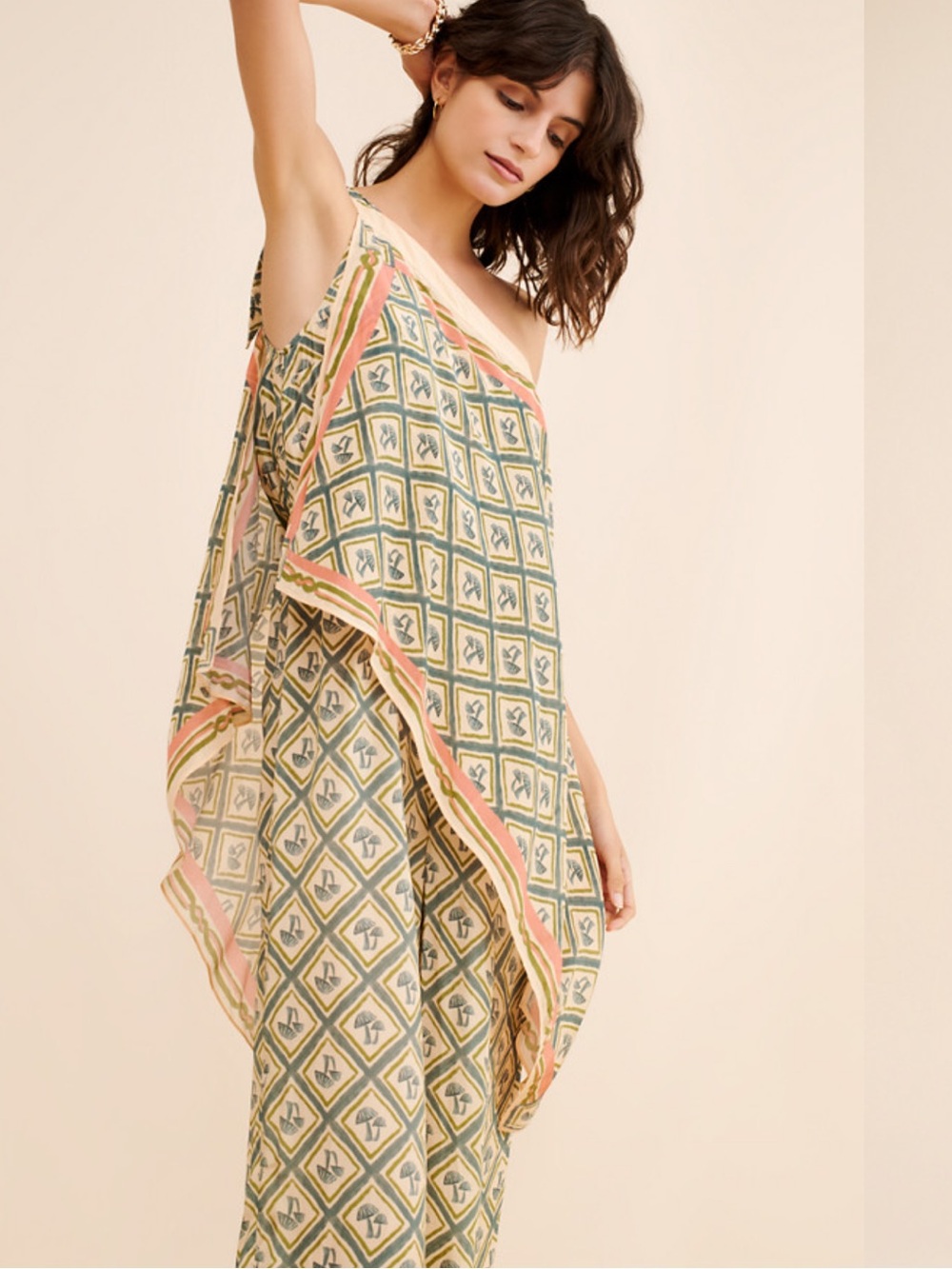 FARM Rio Mushroom Scarf Jumpsuit
